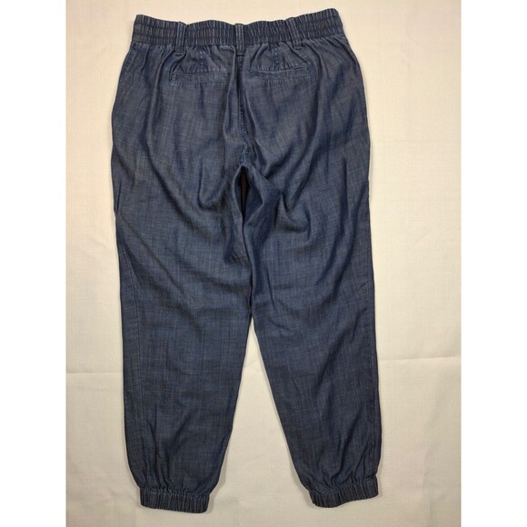 Talbots Chambray Lyocell Linen Jogger Pants Women's Size P Blue Relaxed Petite - Picture 7 of 8